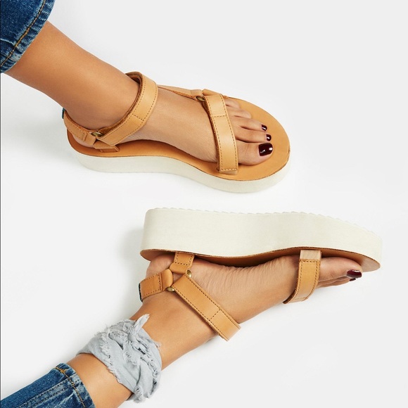 ISO Teva Flatform Universal Leather Crafted Tan - Picture 6 of 6